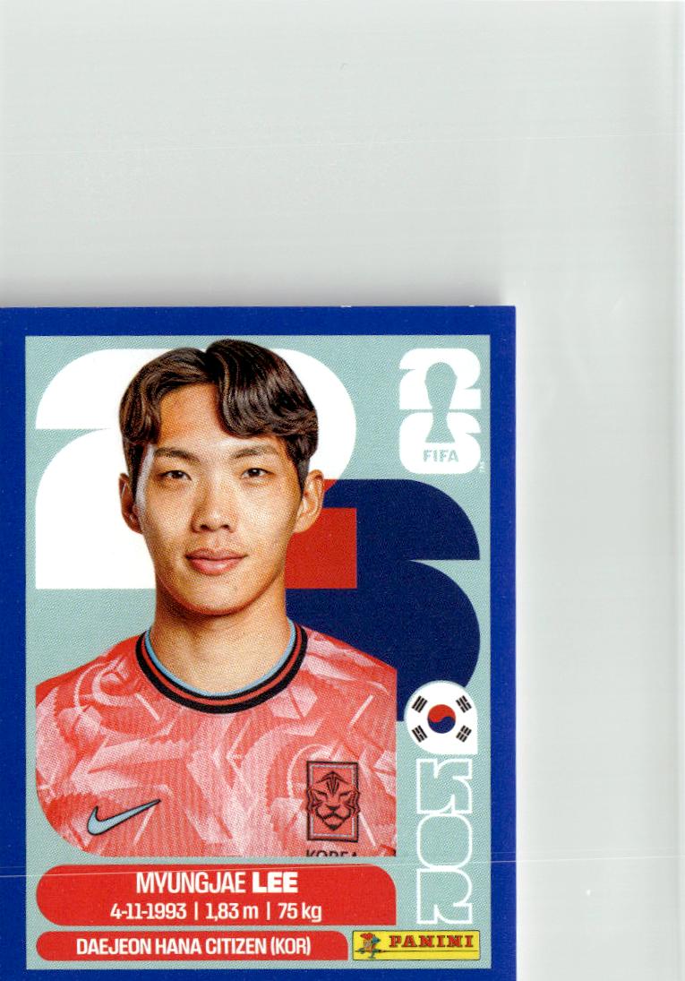 2026 Panini FIFA World Cup Stickers Myung-jae Lee Blue #KOR9 Korea Republic