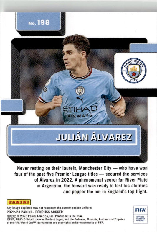 2022-23 Donruss Julian Alvarez #198 Manchester City