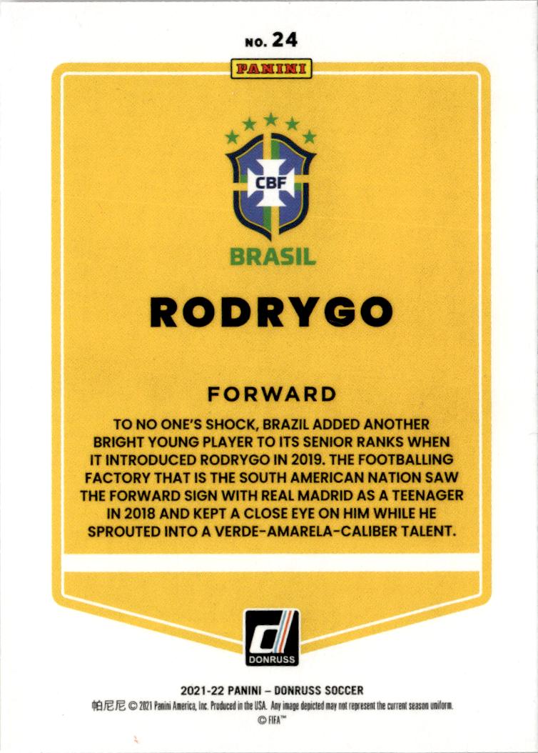 2021-22 Donruss Rodrygo Holo Orange Laser #24 Brazil
