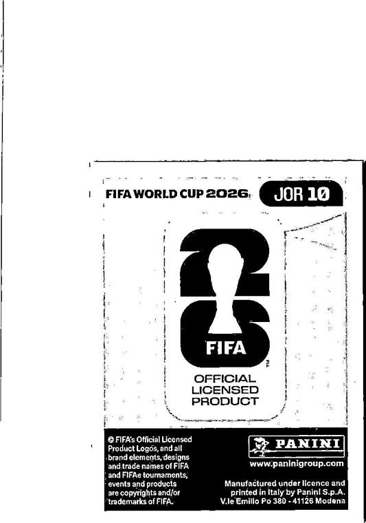 2026 Panini FIFA World Cup Stickers Nizar Al-Rashdan #JOR10 Jordan