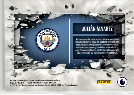2022-23 Score Premier League Julian Alvarez Breakthrough #18 Manchester City