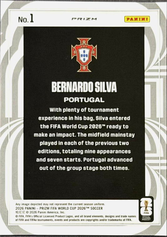 2026 Panini Prizm FIFA World Cup Bernardo Silva Screamers Wave Prizms #1