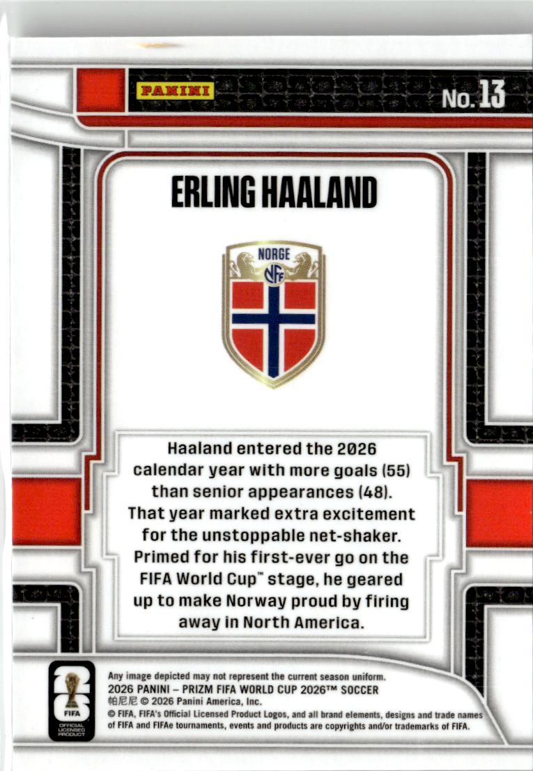 2026 Panini Prizm FIFA World Cup Erling Haaland Scorers Club #13 Norway