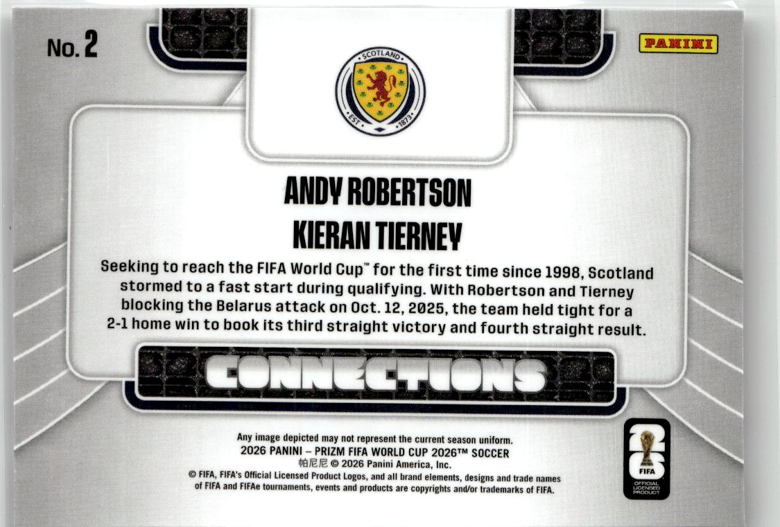 2026 Panini Prizm FIFA World Cup Andy Robertson / Kieran Tierney Connections #2