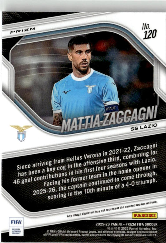 2025-26 Panini Prizm FIFA Mattia Zaccagni Mosaic Prizms #120 Lazio