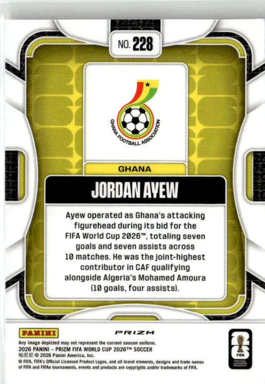 2026 Panini Prizm FIFA World Cup Jordan Ayew Wave Prizms #228 Ghana