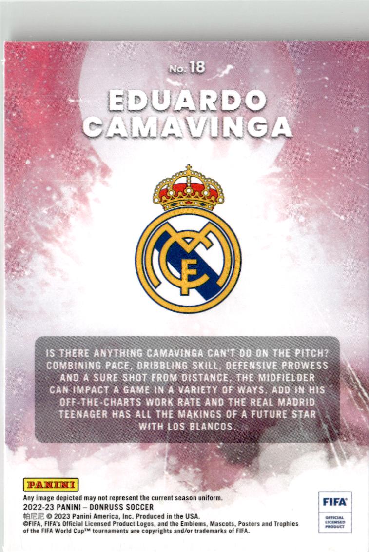 2022-23 Donruss Eduardo Camavinga Zero Gravity Green #18 Real Madrid CF
