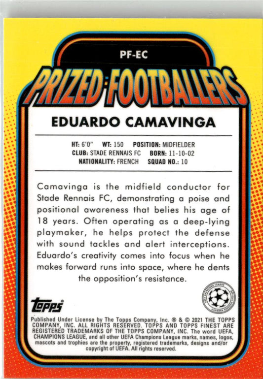 2020-21 Finest UEFA Champions League Eduardo Camavinga Prized Footballers #PF-EC