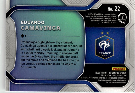 2022 Panini Prizm FIFA World Cup Eduardo Camavinga New Era #22 France