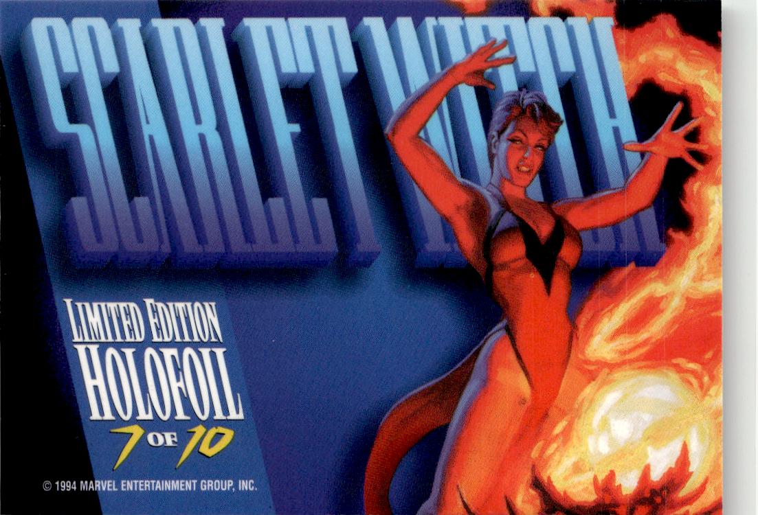 1994 Fleer Marvel Masterpieces Scarlet Witch Silver Holofoils #7