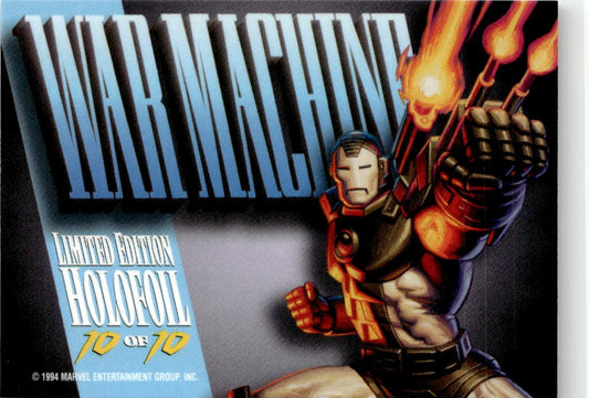 1994 Fleer Marvel Masterpieces #10 War Machine Silver Holofoils