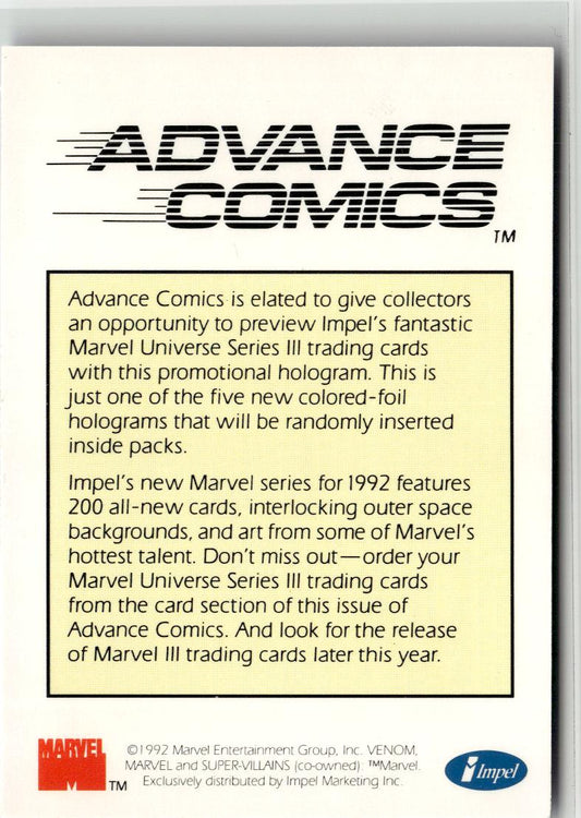 1992 Impel Marvel Universe #NNO Venom Promos