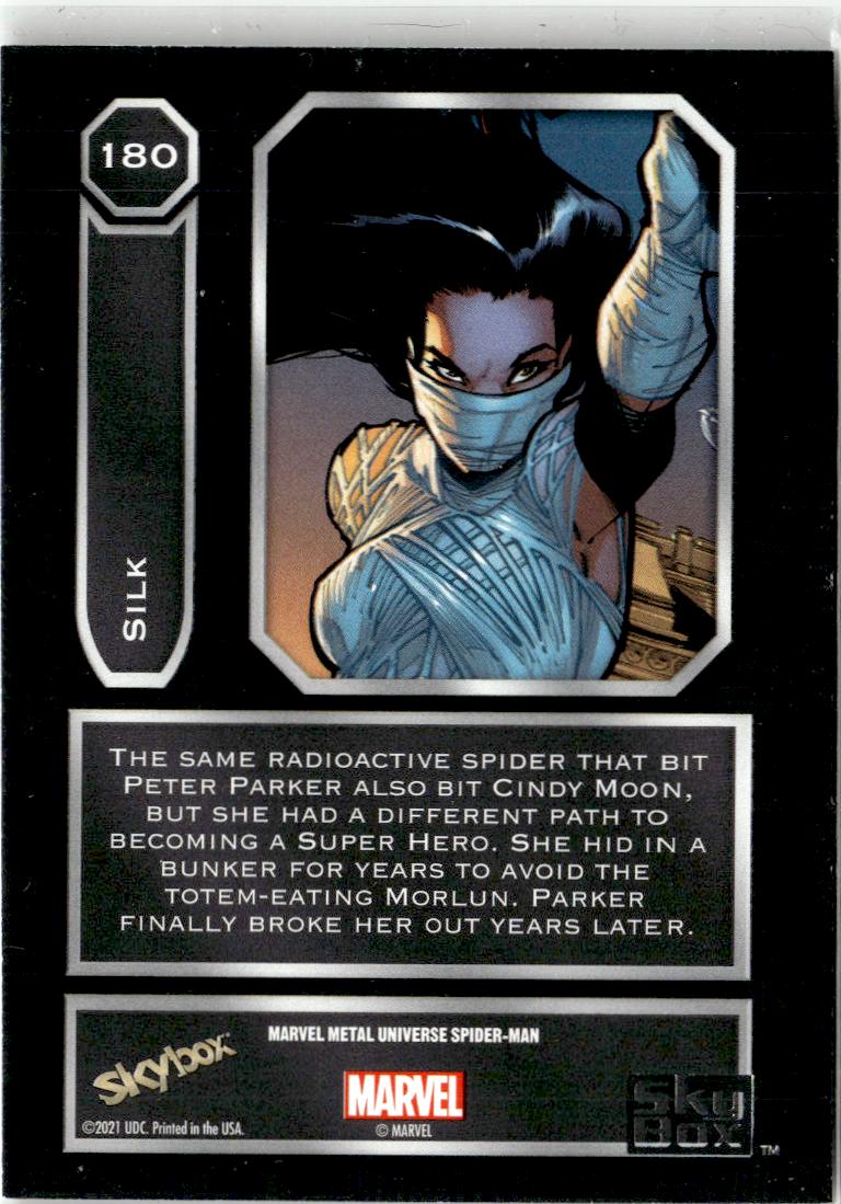 2021 SkyBox Metal Universe Marvel Spider-Man #180 Silk
