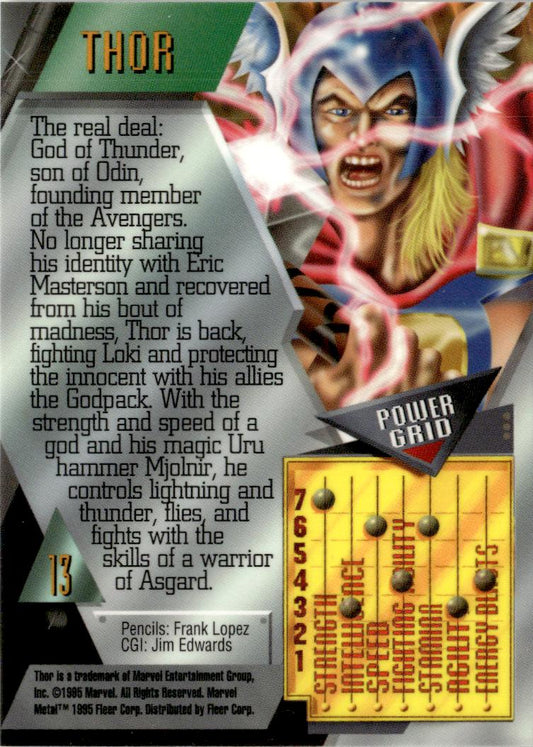 1995 Metal Marvel #13 Thor