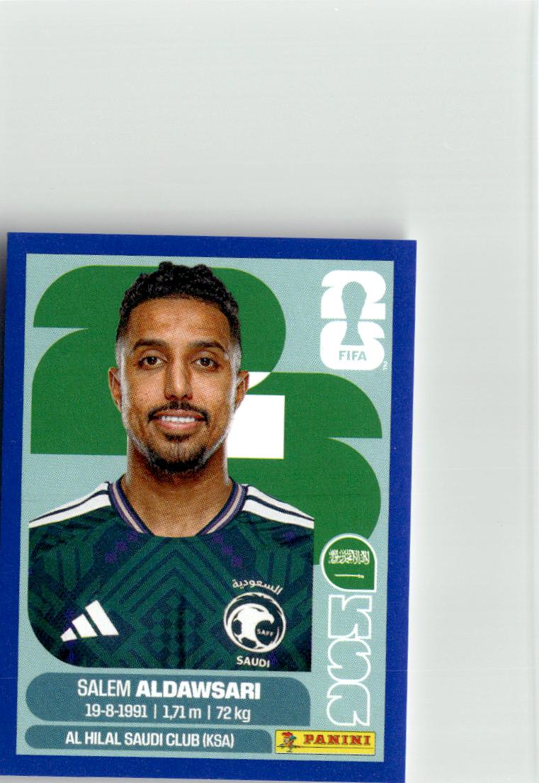 2026 Panini FIFA World Cup Stickers Salem Al-Dawsari Blue #KSA16 Saudi Arabia