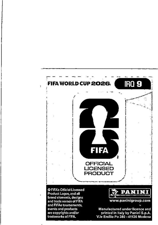 2026 Panini FIFA World Cup Stickers Zidane Iqbal Blue #IRQ9 Iraq