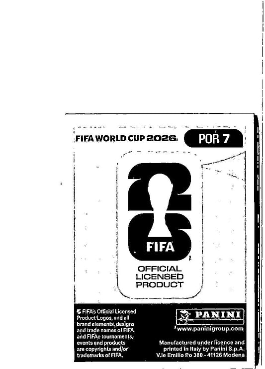 2026 Panini FIFA World Cup Stickers Nuno Mendes Blue #POR7 Portugal
