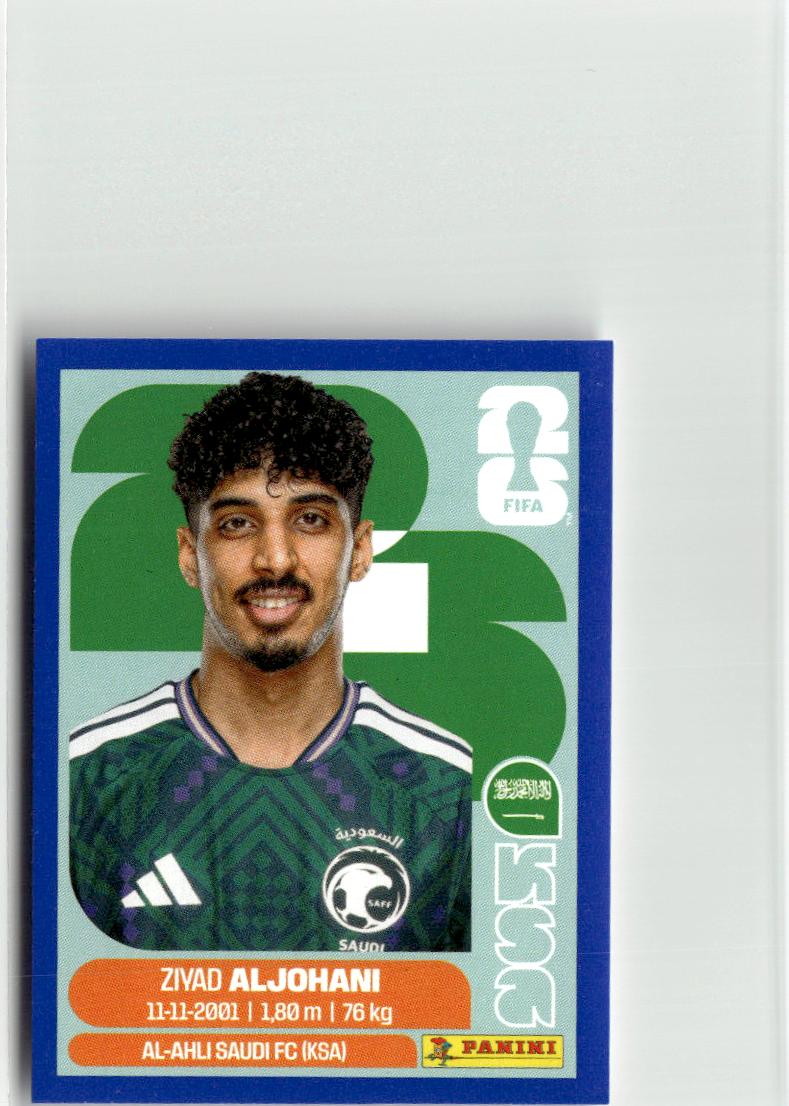 2026 Panini FIFA World Cup Stickers Ziyad Al-Johani Blue #KSA10 Saudi Arabia