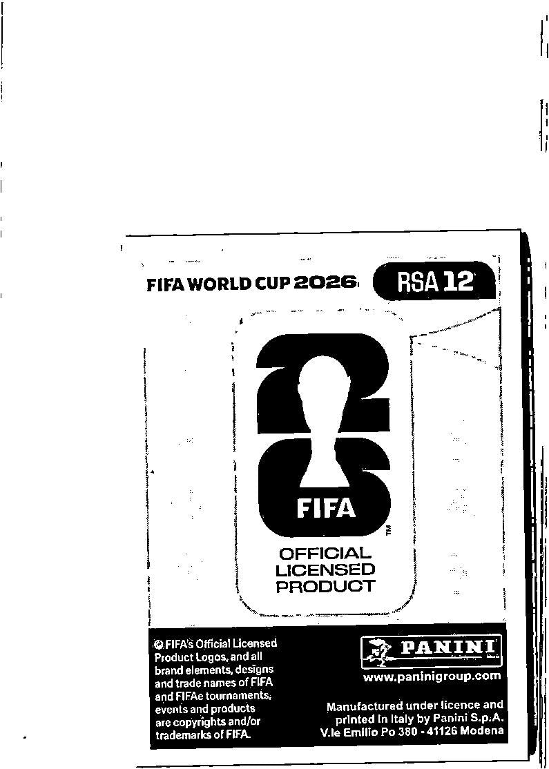 2026 Panini FIFA World Cup Stickers Thalente Mbatha Blue #RSA12 South Africa