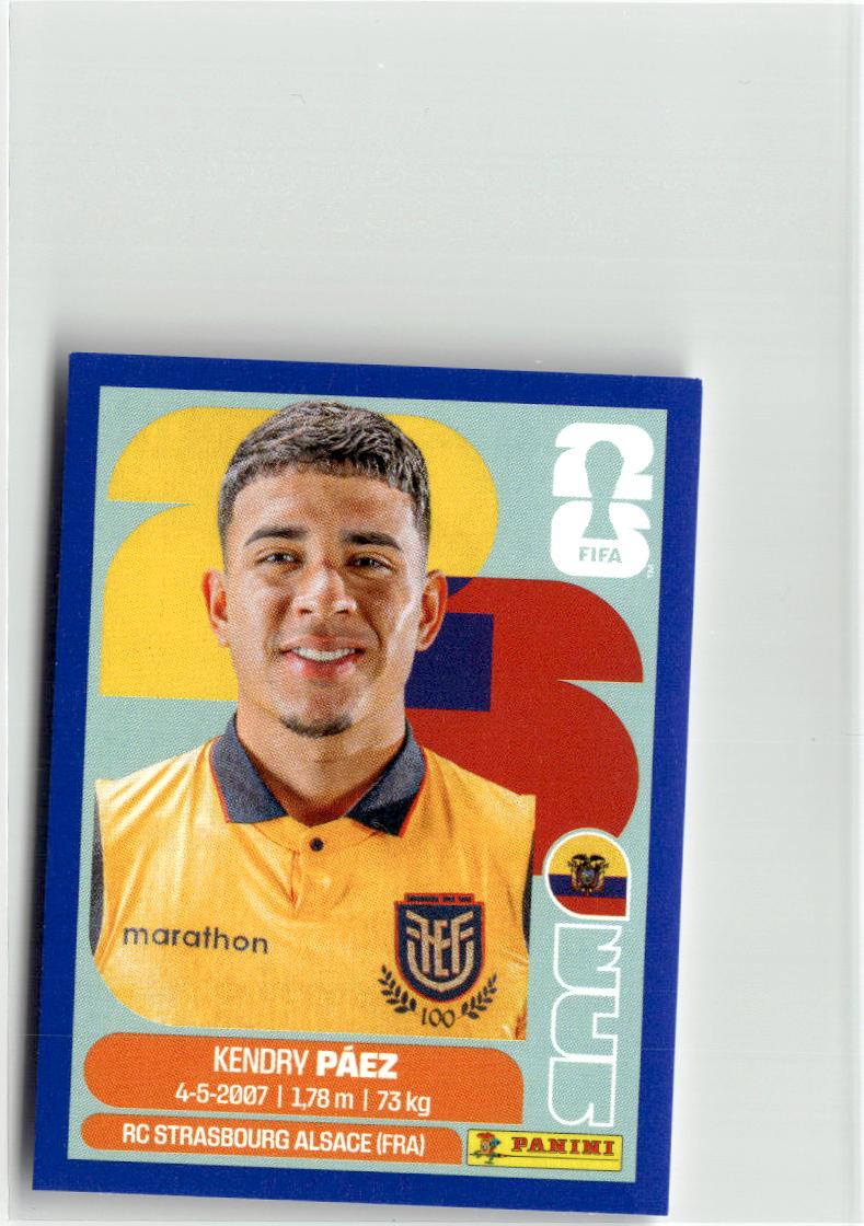 2026 Panini FIFA World Cup Stickers Kendry Paez Blue #ECU11 Ecuador
