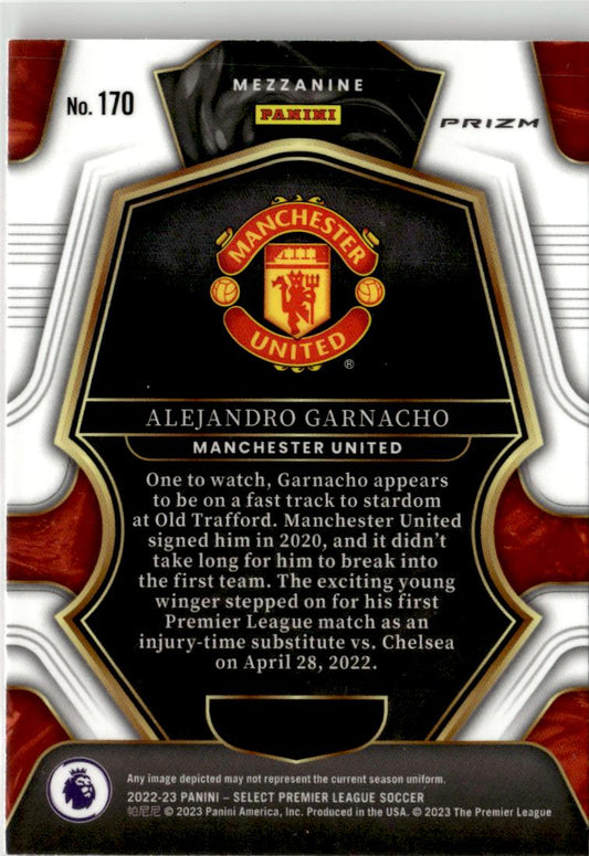 2022-23 Panini Select Premier League #170 Alejandro Garnacho Pink Ice