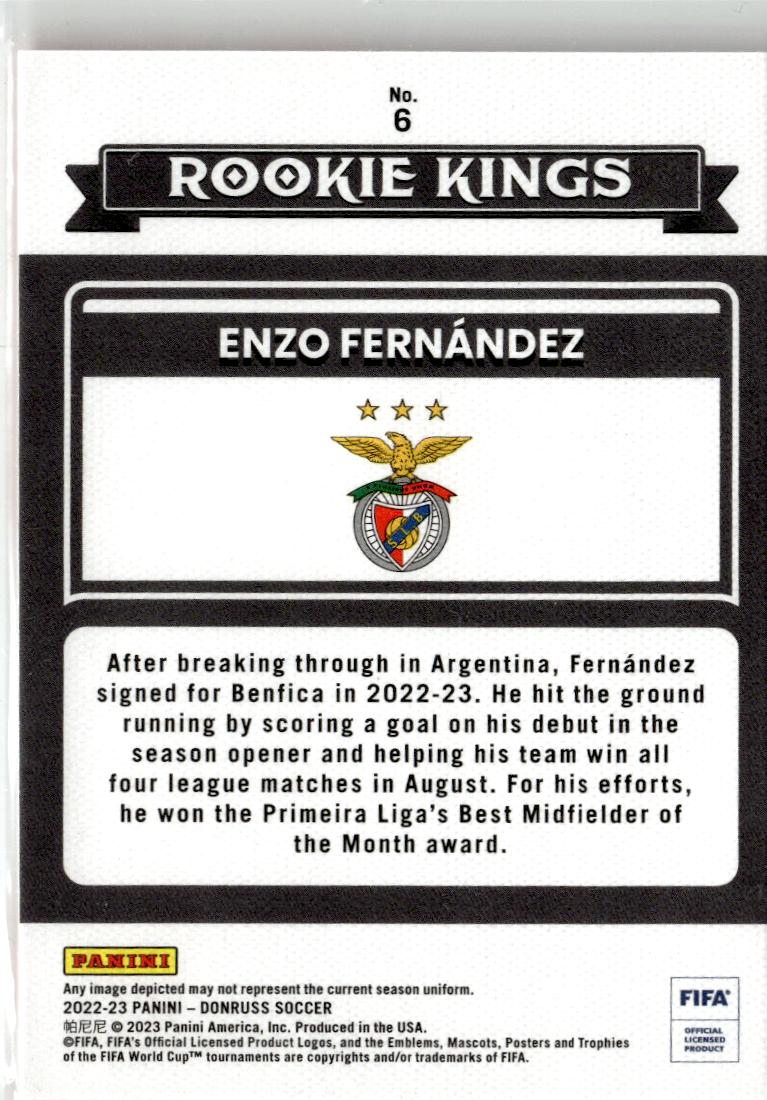 2022-23 Donruss Enzo Fernandez Rookie Kings #6 Benfica