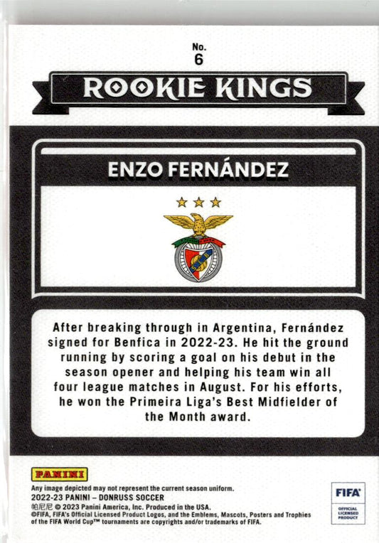 2022-23 Donruss Enzo Fernandez Rookie Kings #6 Benfica