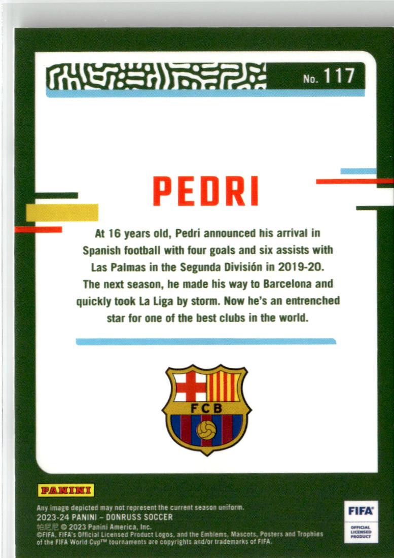 2023-24 Donruss Pedri #117 FC Barcelona