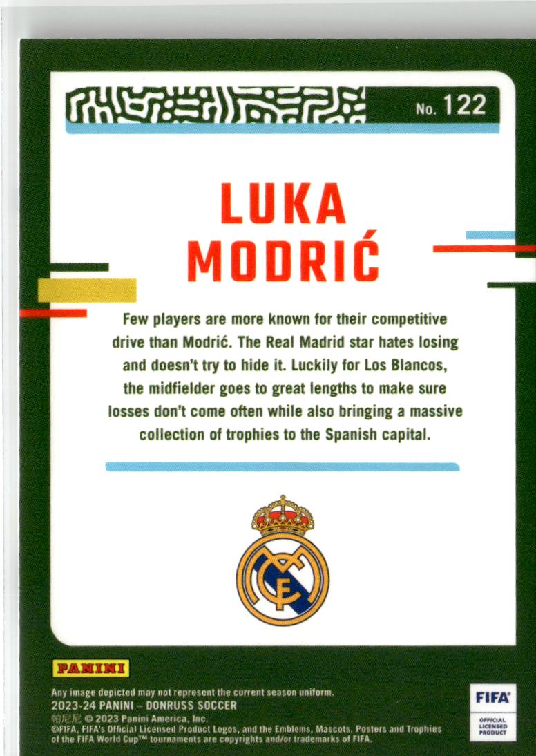 2023-24 Donruss Luka Modric #122 Real Madrid CF