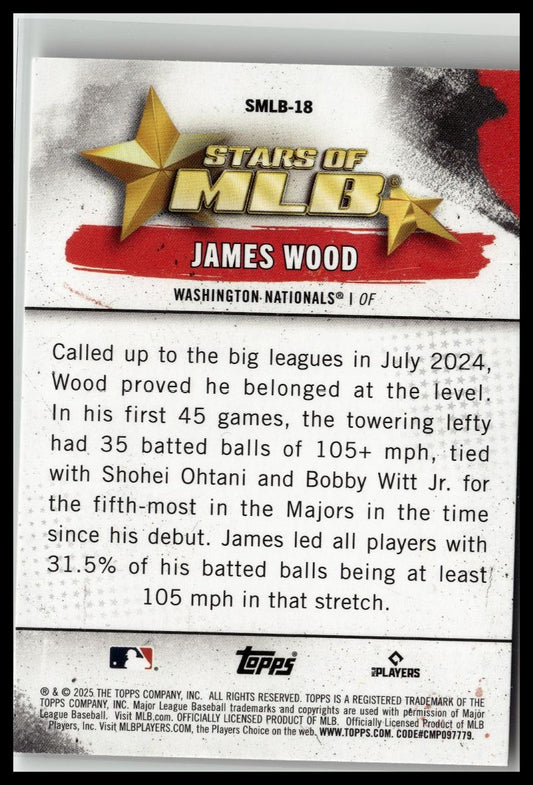 2025 Topps #SMLB-18 James Wood Stars of MLB