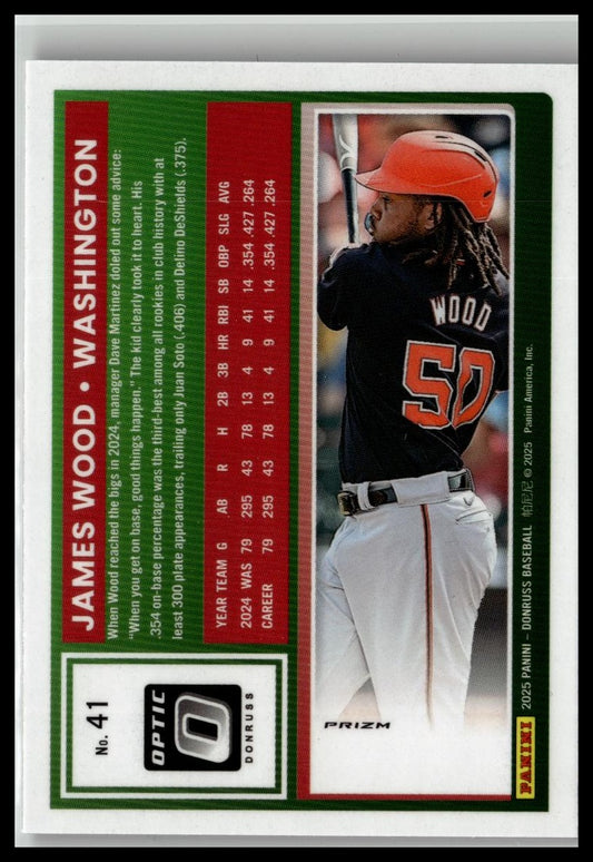 2025 Donruss #41 James Wood Optic Black Pandora