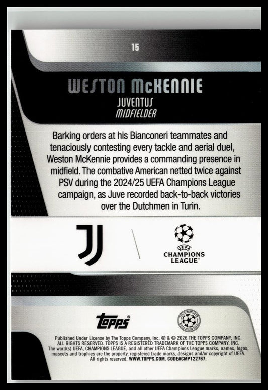 2025-26 Topps UEFA Club Competitions #15 Weston McKennie