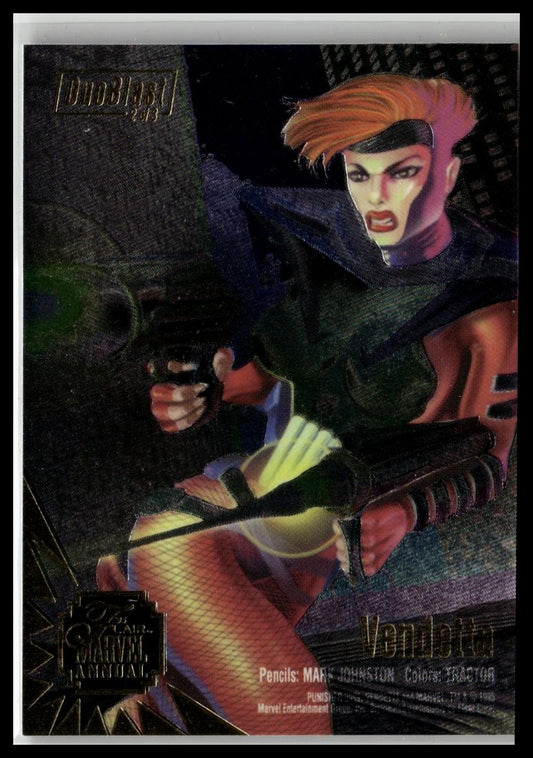 1995 Flair Marvel Annual #2 Punisher 2099 / Vendetta DuoBlast