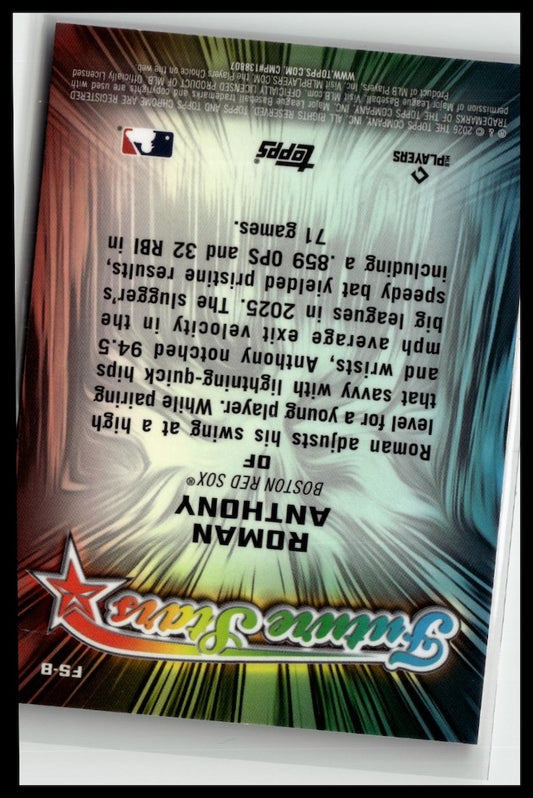 2026 Topps Chrome #FS-8 Roman Anthony Future Stars Refractor