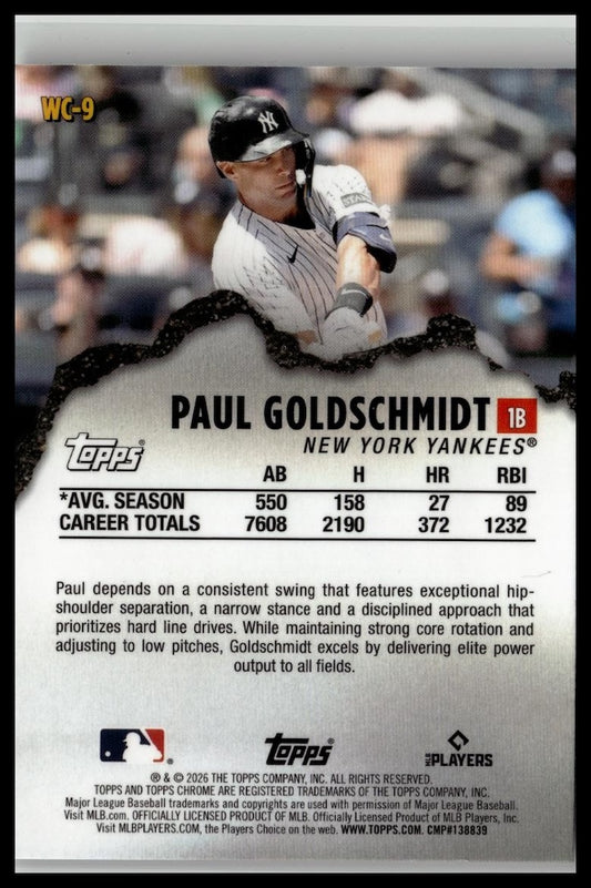 2026 Topps Chrome #WC-9 Paul Goldschmidt Wrecking Crew