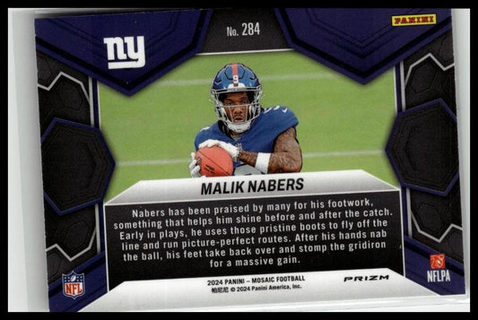 2024 Panini Mosaic #284 Malik Nabers Silver