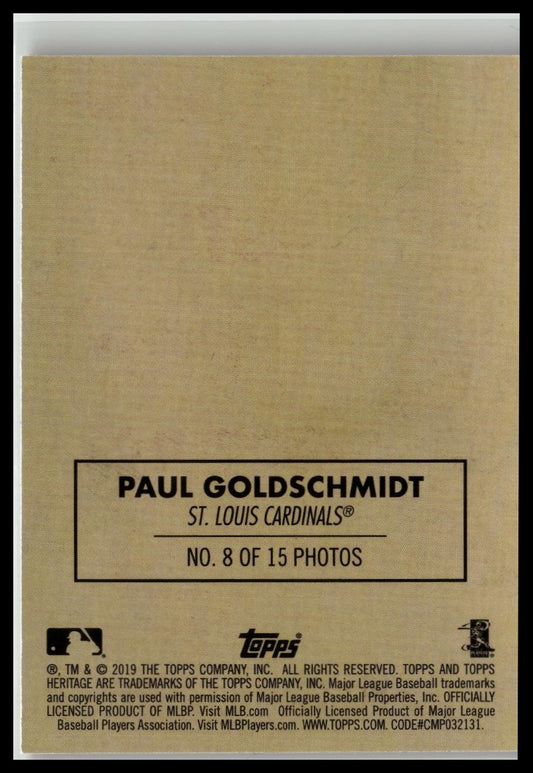 2019 Topps Heritage #8 Paul Goldschmidt 1970 Cloth Stickers