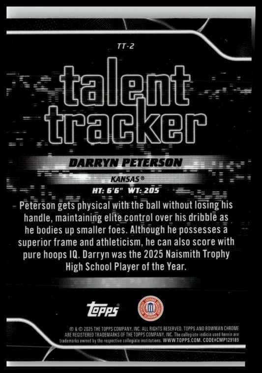 2025-26 Bowman #TT-2 Darryn Peterson Talent Tracker