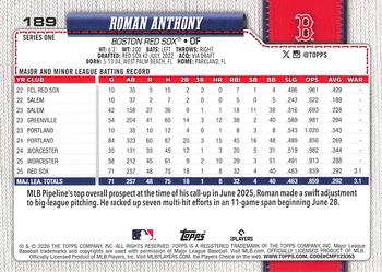2026 Topps #189 Roman Anthony