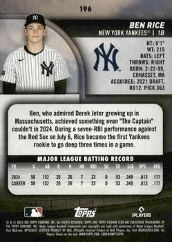 2025 Stadium Club #196 Ben Rice