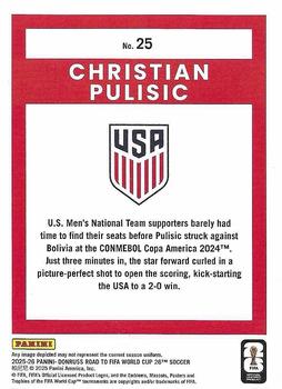 2025-26 Donruss Road to FIFA World Cup #25 Christian Pulisic