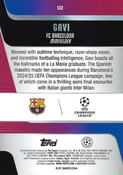 2025-26 Topps Chrome UEFA Club Competitions Gavi #132 FC Barcelona