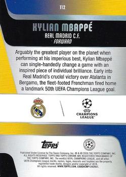 2025-26 Topps Chrome UEFA Club Competitions Kylian Mbappé #112 Real Madrid CF
