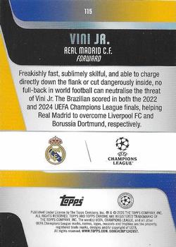 2025-26 Topps Chrome UEFA Club Competitions Vini Jr. #115 Real Madrid CF