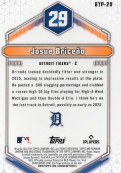 2026 Bowman Josue Briceño Bowman Scouts' Top 100 #BTP-29 Detroit Tigers