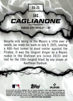 2026 Bowman Jac Caglianone Electric Sluggers #ES-23 Kansas City Royals