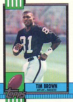 1990 Topps #295a Tim Brown