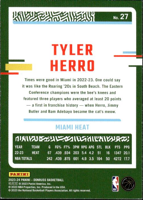 2023-24 Donruss #27 Tyler Herro