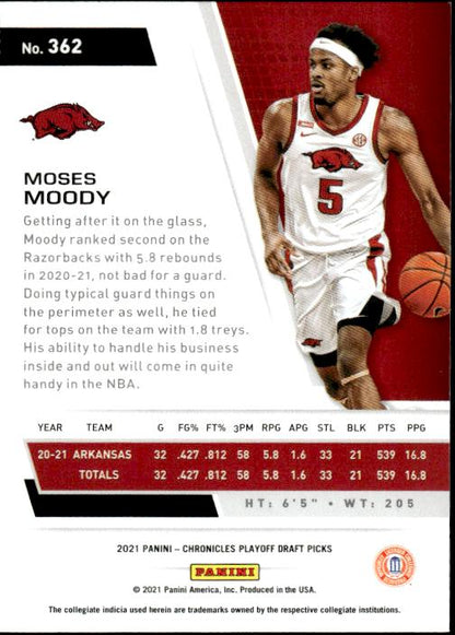 2021 Panini Chronicles Draft Picks #362 Moses Moody