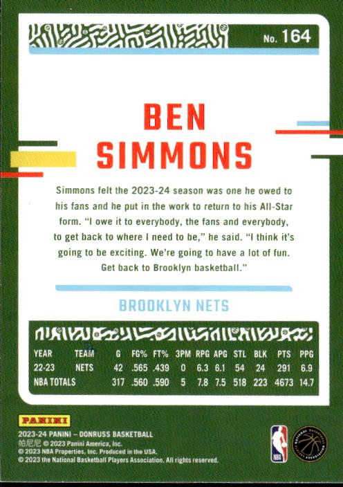 2023-24 Donruss #164 Ben Simmons